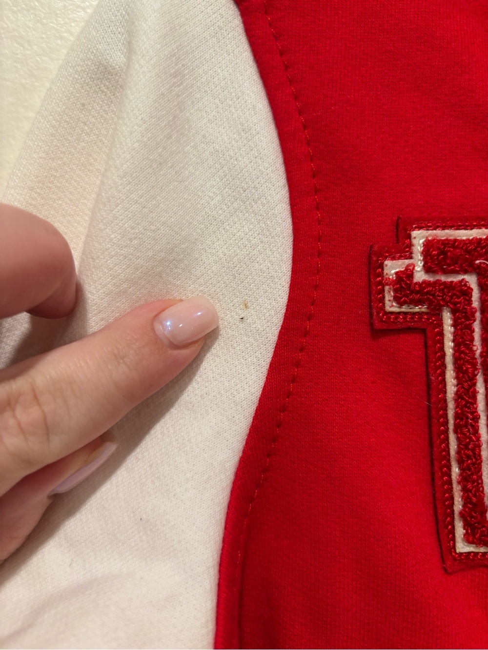 True Religion Red and White Varsity Jacket - Picture 3 of 6